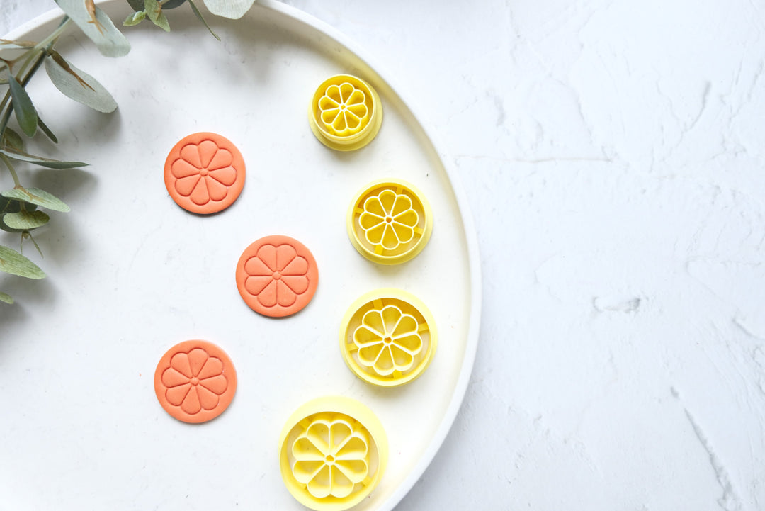 Orange slice polymer clay cutter, Lemon earring cutter, Fruit Polymer clay Cutter, Lime earrings, Lemon earrings, Polymer clay cutter