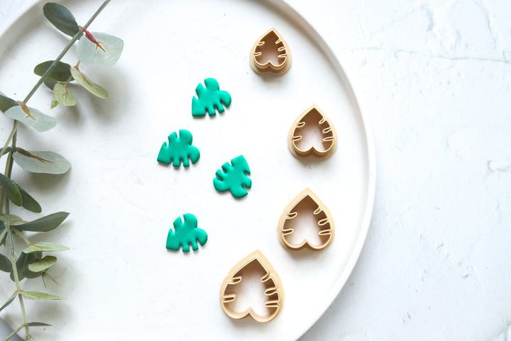 Monstera leaf polymer clay cutter, Leaf Clay Cutter, Leaf Cookie cutter, Hair clip cutter, Biscuit cutter, Earring making tool, Clay tool