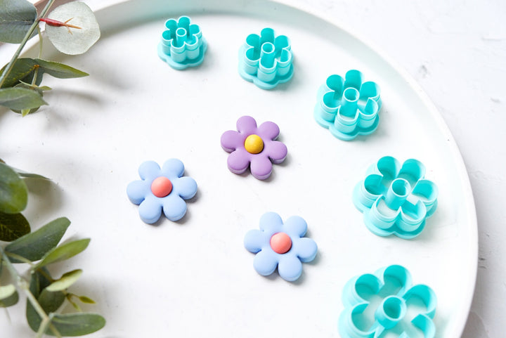 Daisy Polymer Clay Cutters: Flower Earring Making, 5 Sizes