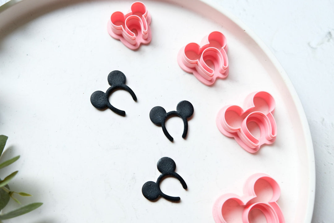 Mouse clay cutter, Mouse headband earring cutter, Mouse ears cutter, Mouse Clay Cutters, Disney earrings, Polymer clay cutter set