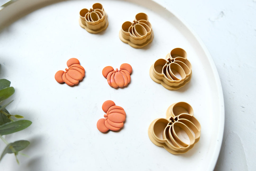 Halloween pumpkin clay cutter, Pumpkin mickey earring cutter, Halloween cutter, Mickey Clay Cutter, Disney earrings, Polymer clay cutter set