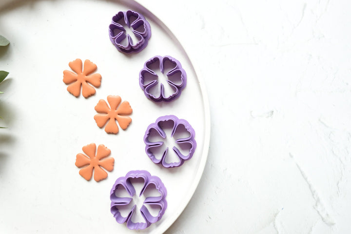 Flower clay cutter, Boho earring cutter, Summer clay cutter, Geometric Clay Cutters, Flower cutter earrings, Polymer clay cutter set