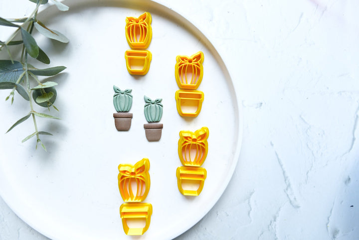 Cactus clay cutter, Cactus with headband earrings, Halloween cutter, Cactus cookie cutter, Earing making tools, Cookie cutters