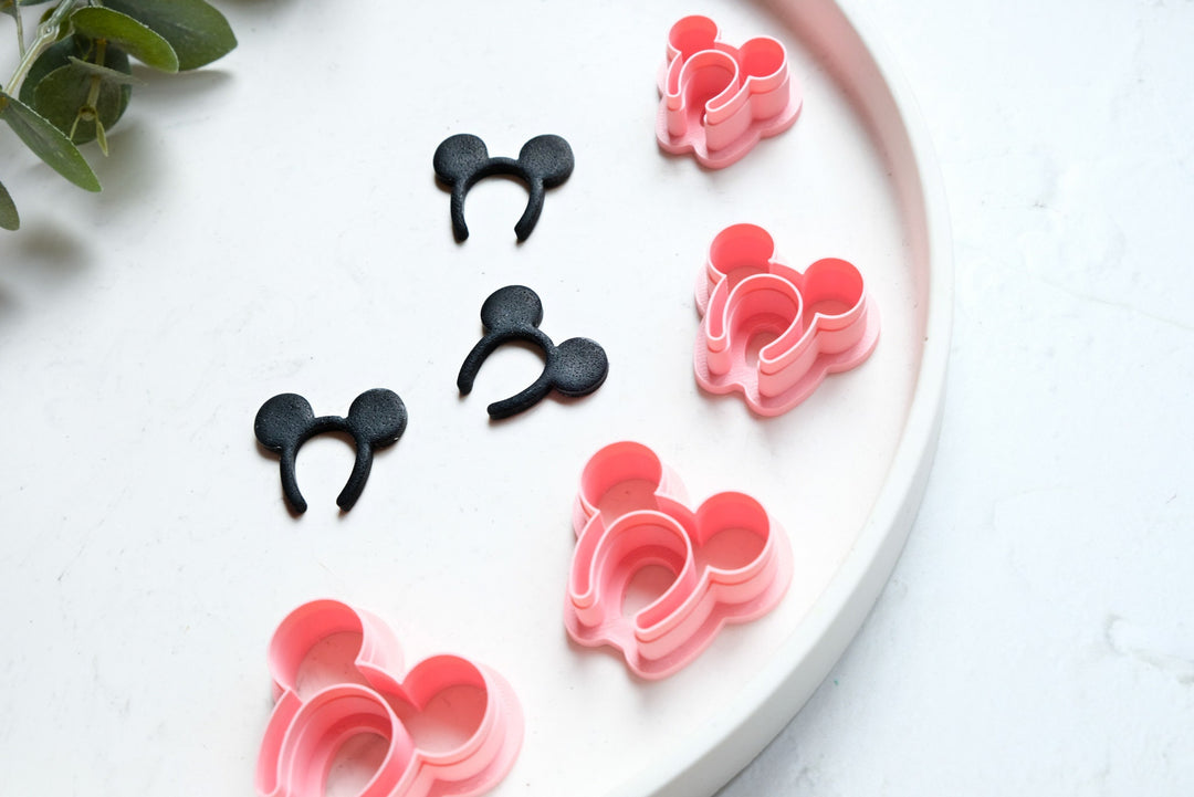 Mouse clay cutter, Mouse headband earring cutter, Mouse ears cutter, Mouse Clay Cutters, Disney earrings, Polymer clay cutter set