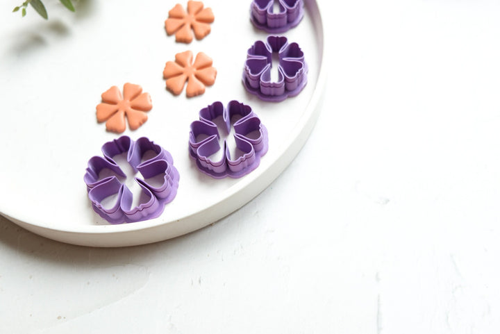 Flower clay cutter, Boho earring cutter, Summer clay cutter, Geometric Clay Cutters, Flower cutter earrings, Polymer clay cutter set