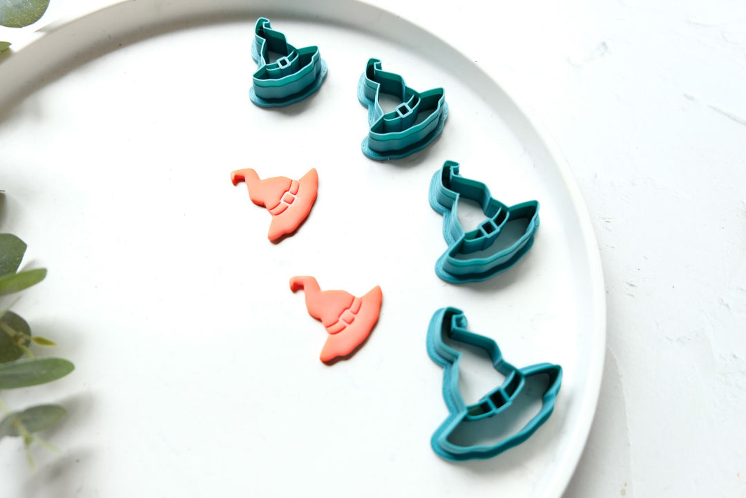 Halloween Witch Hat clay cutter, Halloween hat cutter, Spooky clay cutter, Witch Clay Cutters, Disney earrings, Polymer clay cutter set