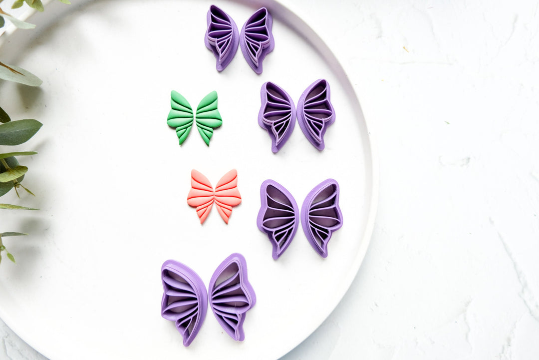 Monarch Butterfly clay cutter, Luna earring Cutter, Embossed Butterfly Polymer Clay Cutter, Butterfly earrings, Monarch butterfly earrings