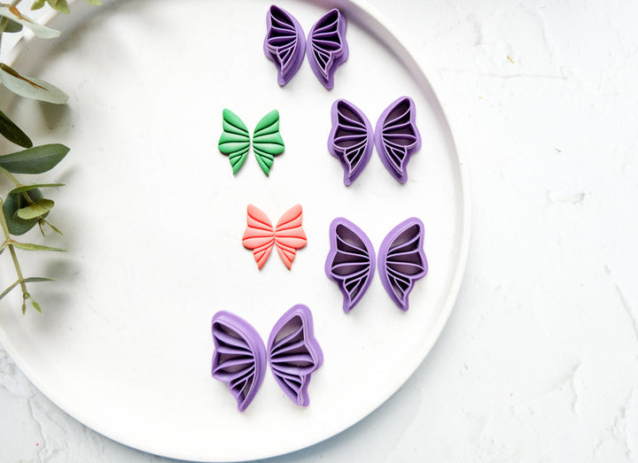 Monarch Butterfly clay cutter, Luna earring Cutter, Embossed Butterfly Polymer Clay Cutter, Butterfly earrings, Monarch butterfly earrings