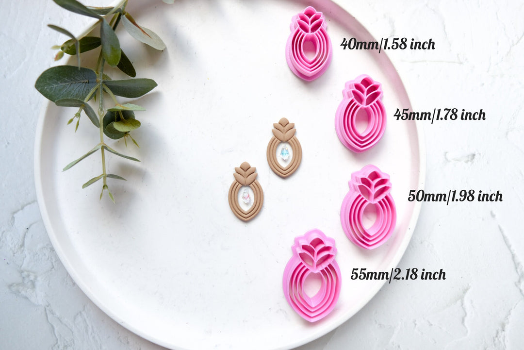 Embossed Flower polymer clay cutter, Floral petal clay cutter, Sharp clay cutters, Leaf Embossed cutter, Flower earrings