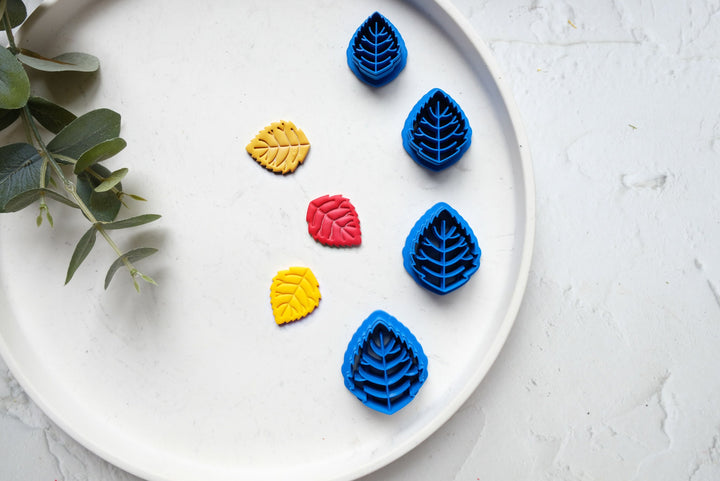 Autumn leaf polymer clay cutter, Aspen leaf clay cutter cutter, Imprint clay cutter, Scallop clay cutter, Nature Earring cutter