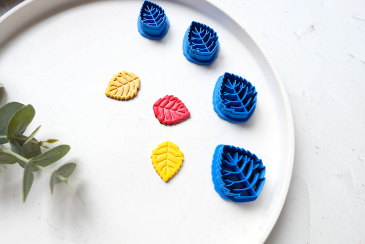 Autumn leaf polymer clay cutter, Aspen leaf clay cutter cutter, Imprint clay cutter, Scallop clay cutter, Nature Earring cutter