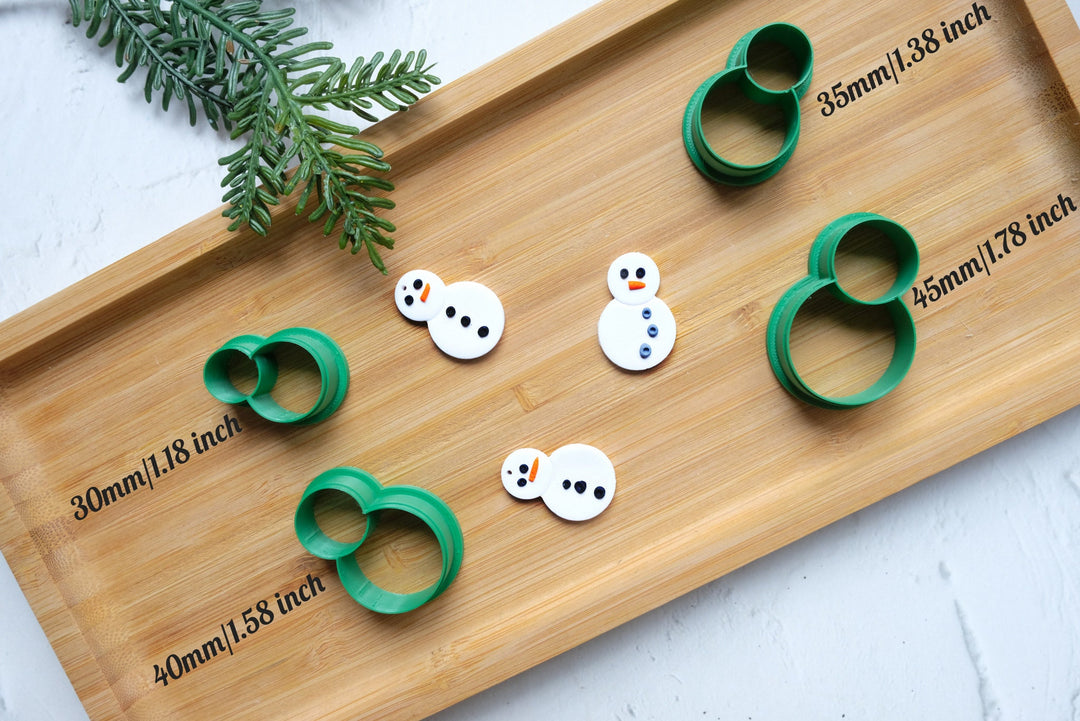 Christmas Snowman clay cutter, Snowman clay cutter, Christmas earrings, Scallop Snowman clay cutter, Celebration clay cuttter