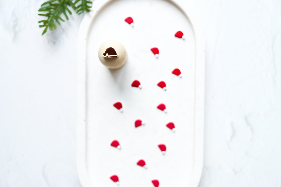Micro Santa Hat Polymer Clay Cutter: Earring Tool (9mm)