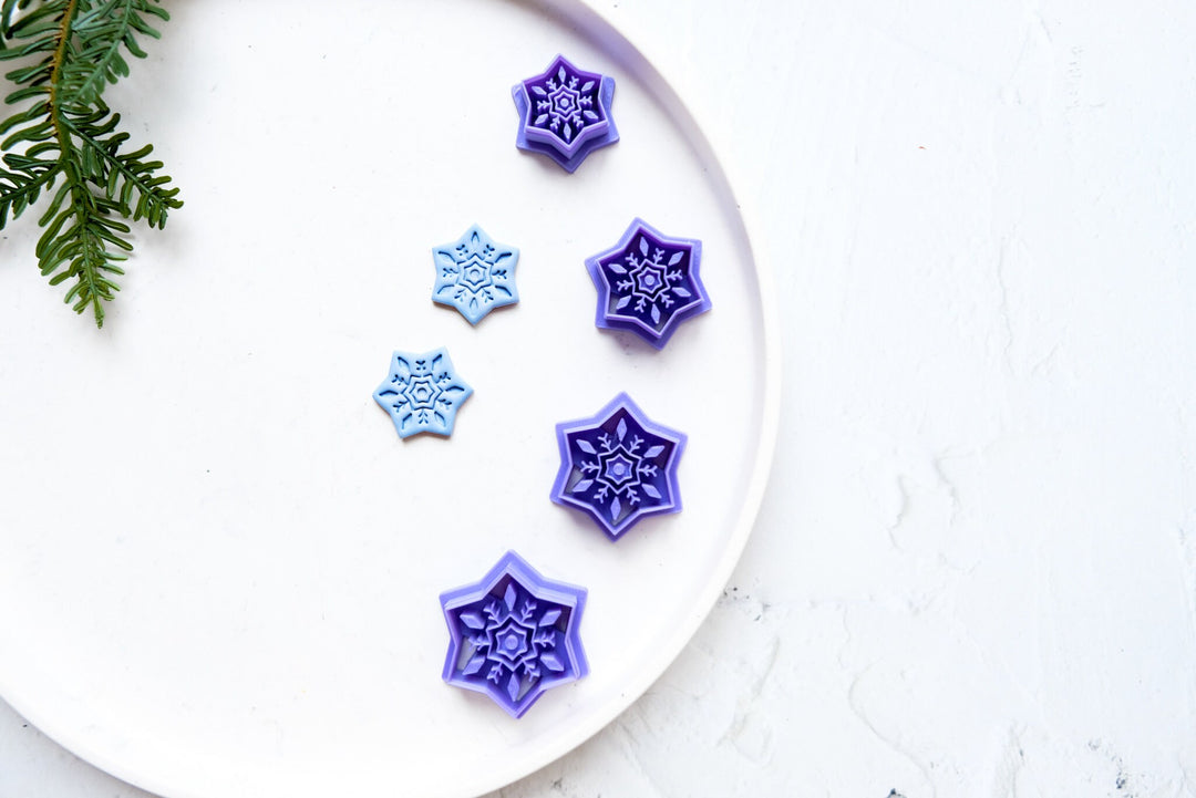 Christmas Snowflake Clay cutter, Christmas clay cutter, Christmas earrings, Scallop Snowflake clay cutter, Celebration clay cuttter