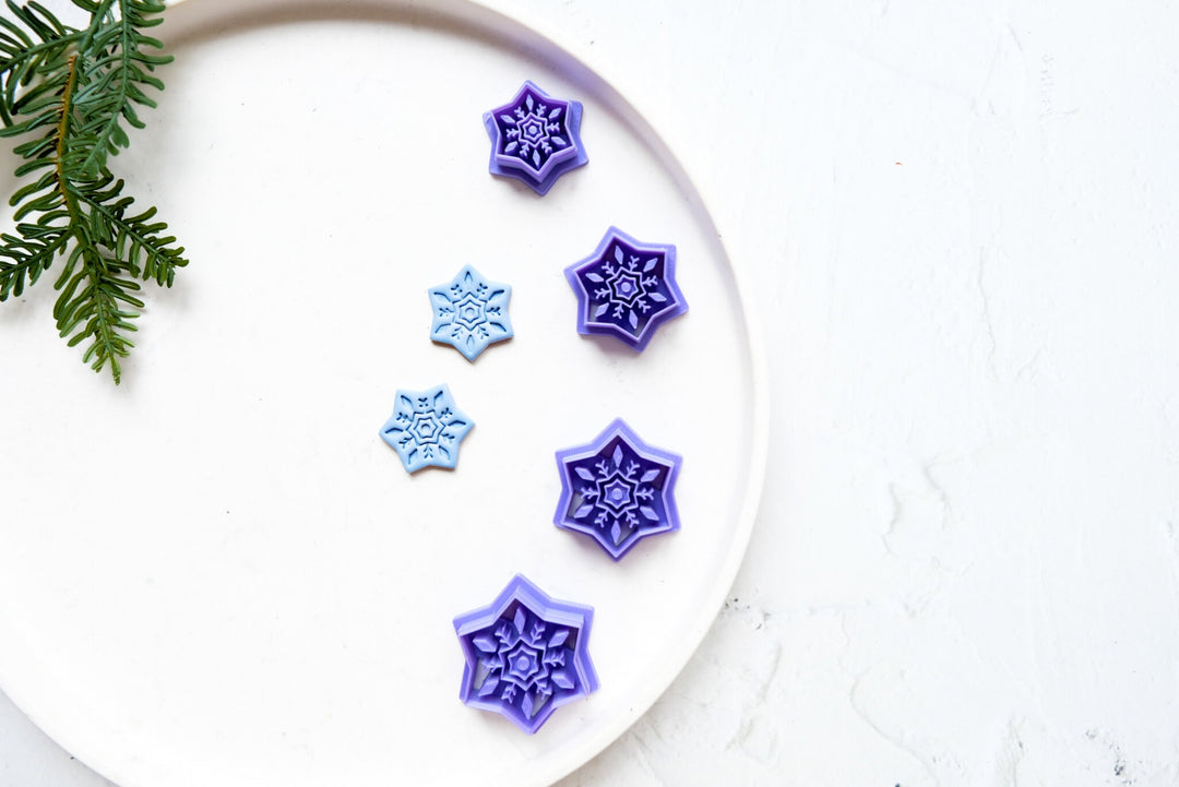 Christmas Snowflake Clay cutter, Christmas clay cutter, Christmas earrings, Scallop Snowflake clay cutter, Celebration clay cuttter