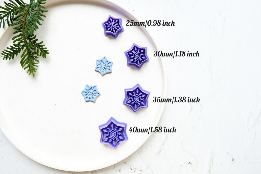 Christmas Snowflake Clay cutter, Christmas clay cutter, Christmas earrings, Scallop Snowflake clay cutter, Celebration clay cuttter