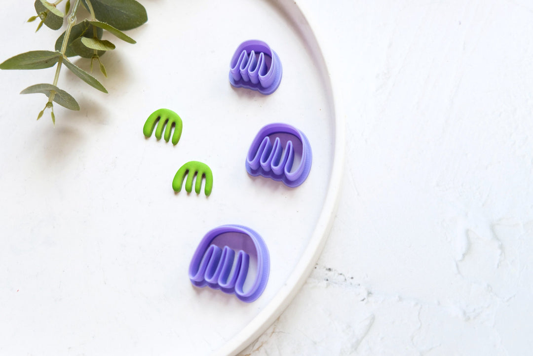 Matisse Polymer Clay Cutter (B), Succulent Polymer clay cutter, Botanical print cutter, Clay texture, Flower stamp, Earring making tool