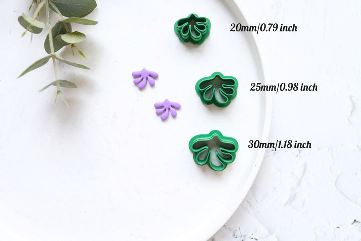 Matisse Polymer Clay Cutter (C), Succulent Polymer clay cutter, Botanical print cutter, Clay texture, Flower stamp, Earring making tool