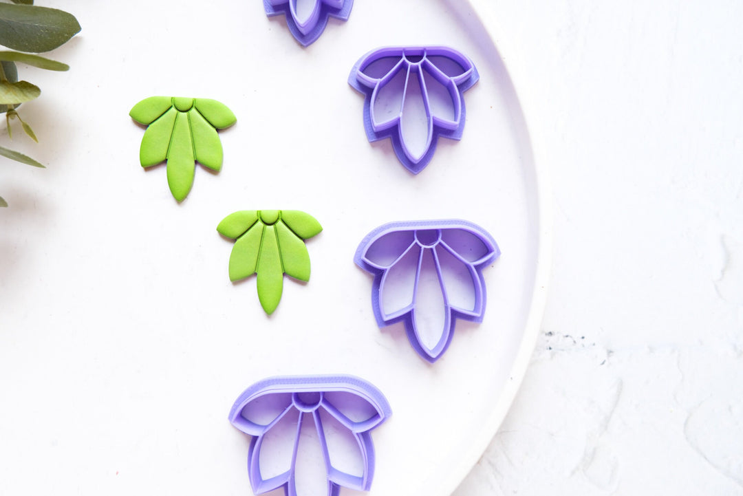 Scalloped Flower Polymer Clay Cutter, Flower earring cutter, Spring clay cutter, Boho Clay Cutters, Flower earrings, Polymer clay cutter set