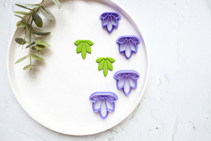 Scalloped Flower Polymer Clay Cutter, Flower earring cutter, Spring clay cutter, Boho Clay Cutters, Flower earrings, Polymer clay cutter set