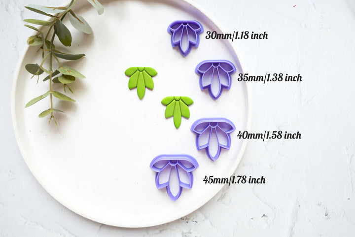 Scalloped Flower Polymer Clay Cutter, Flower earring cutter, Spring clay cutter, Boho Clay Cutters, Flower earrings, Polymer clay cutter set