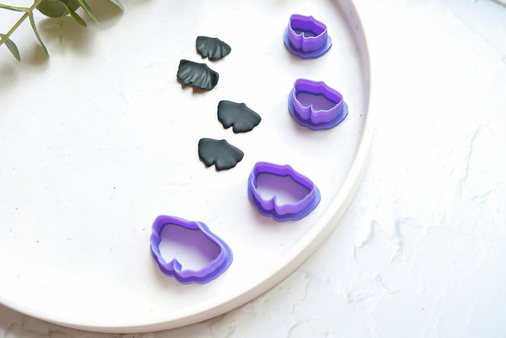 Gingko Flower Leaf polymer clay cutter, Gingko leaf clay cutter, Botanical flower clay cutter, Geometric shape, Custom earring cutter