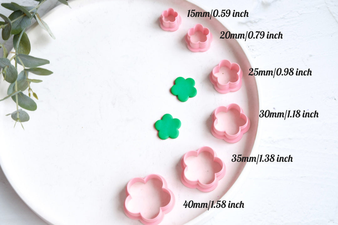 Flower shape polymer clay cutters, Botanical shape earring cutter, Geometric shape polymer clay cutter, Clay cutter, Custom earring cutter