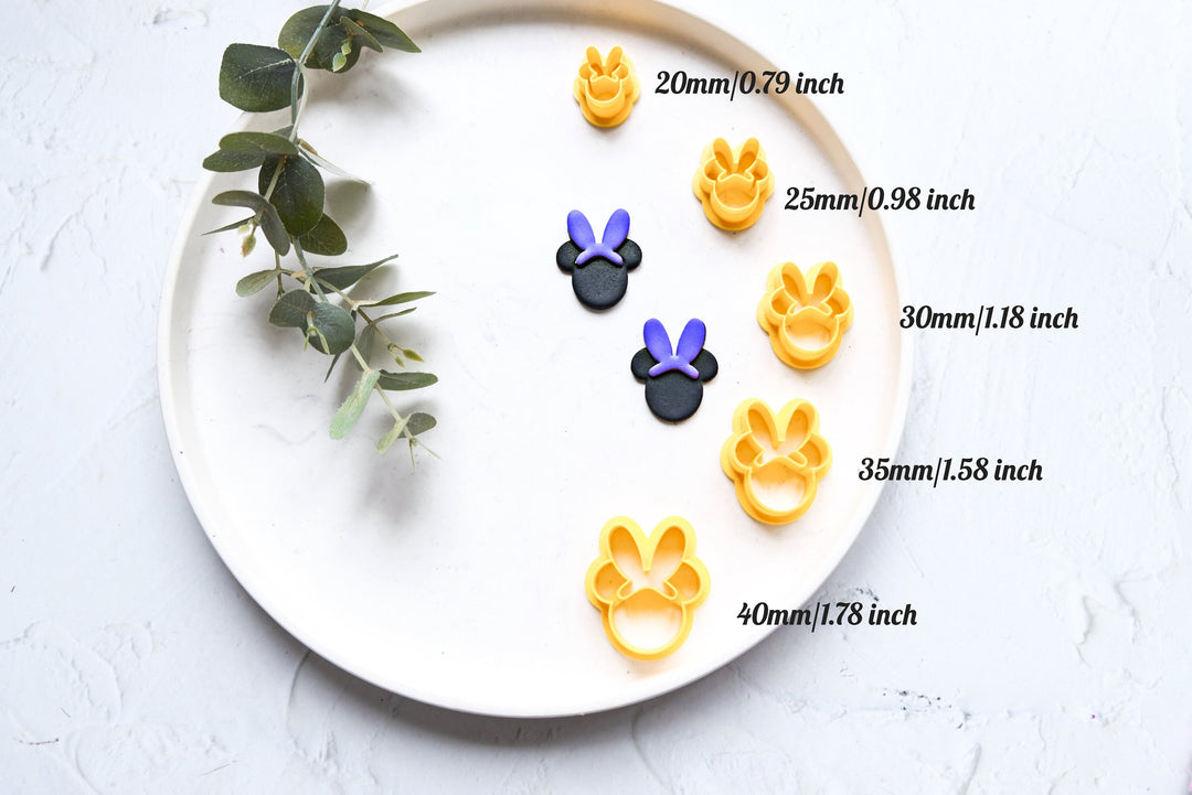 Mouse Easter polymer clay cutter (include 2 cutter parts), Mouse Bunny Easter Egg, Mouse biscuit cutter, Mouse Earring cutter