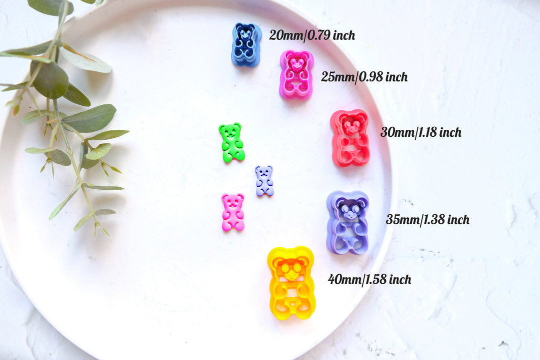 Gummy Bear Polymer Clay Cutter, Bear Clay Cutter, Gummy bear earrings, Bear Stud Earring Cutters, Earring cutter