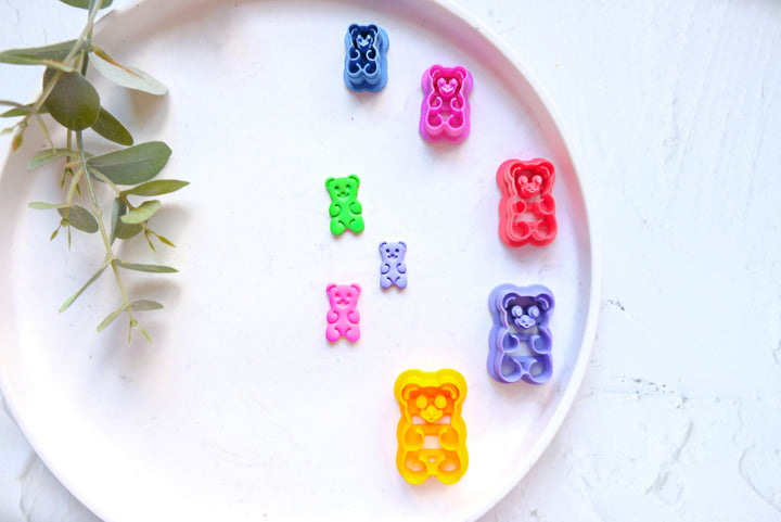 Gummy Bear Polymer Clay Cutter, Bear Clay Cutter, Gummy bear earrings, Bear Stud Earring Cutters, Earring cutter