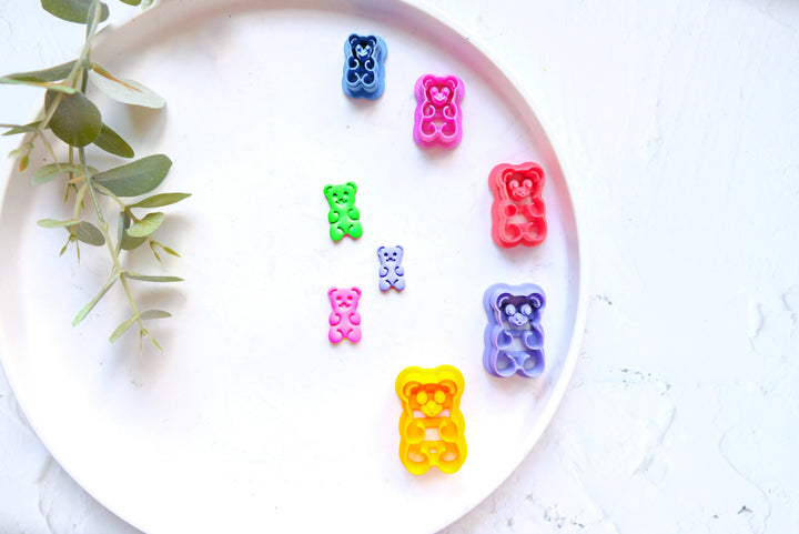 Gummy Bear Polymer Clay Cutter, Bear Clay Cutter, Gummy bear earrings, Bear Stud Earring Cutters, Earring cutter