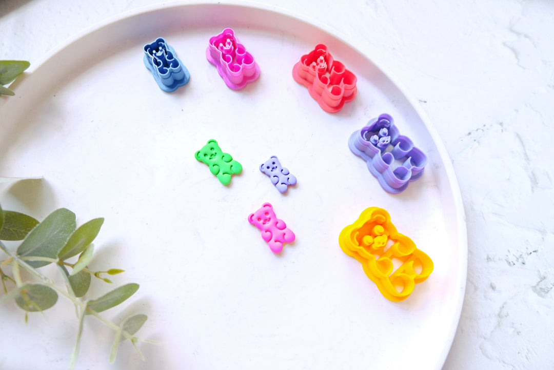 Gummy Bear Polymer Clay Cutter, Bear Clay Cutter, Gummy bear earrings, Bear Stud Earring Cutters, Earring cutter