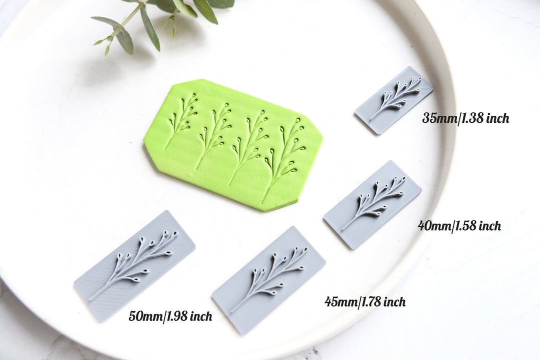 Leaf Polymer Clay stamp, Botanical clay stamp, Clay texture, Earring making tools, Plant Polymer Clay Embossing Stamps