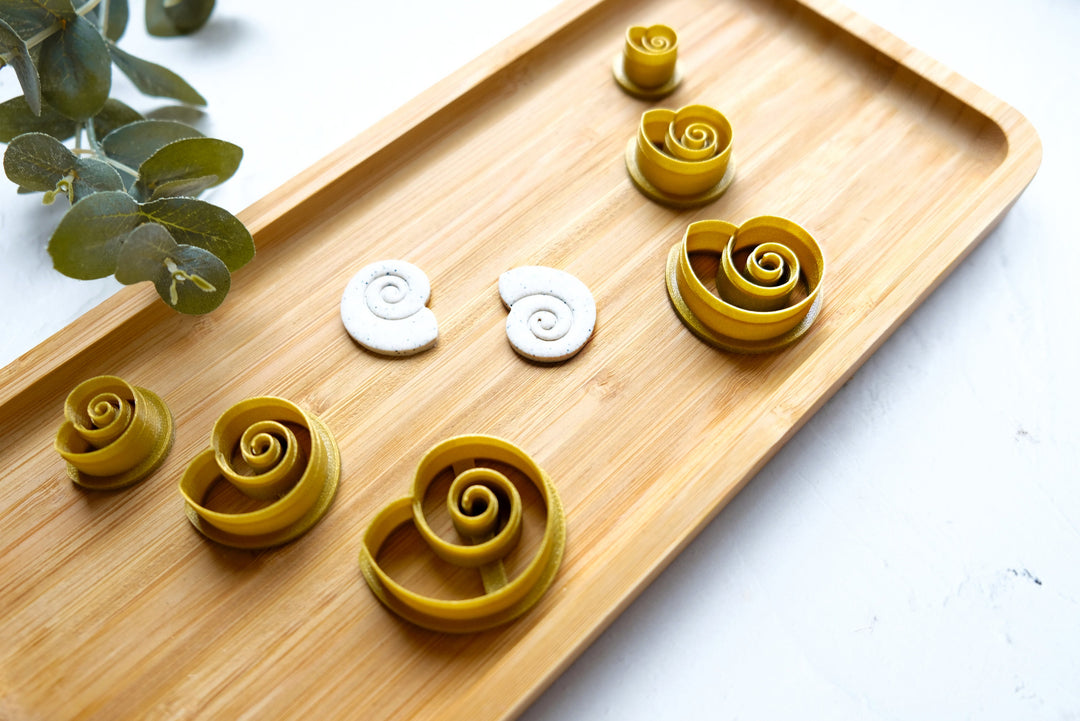 Shell Polymer Clay Cutter, Snail Clay Cutter, Sea earrings, Marine Clay cutter, Scallop cutter, Earring making tool, Clay tool