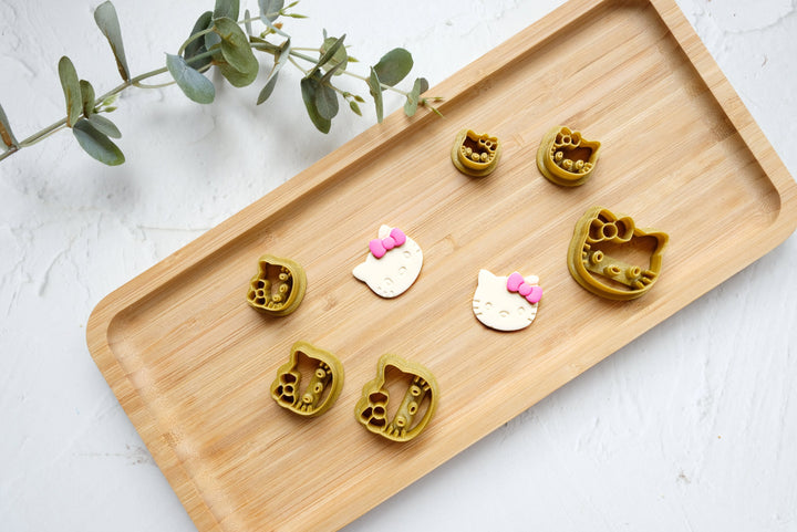 Kitten Polymer Clay Cutter: Kitty Earring, Dough & Cookie Cutter