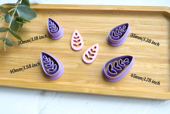 Petal Drop Clay Cutter, Embossed drop flower clay cutter, Teardrop flower clay Cutter, Flower drop cutter, Flower clay cutter, Clay tool