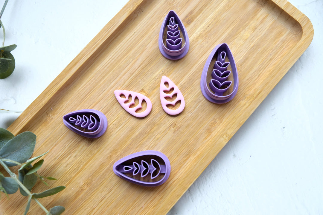 Petal Drop Clay Cutter, Embossed drop flower clay cutter, Teardrop flower clay Cutter, Flower drop cutter, Flower clay cutter, Clay tool