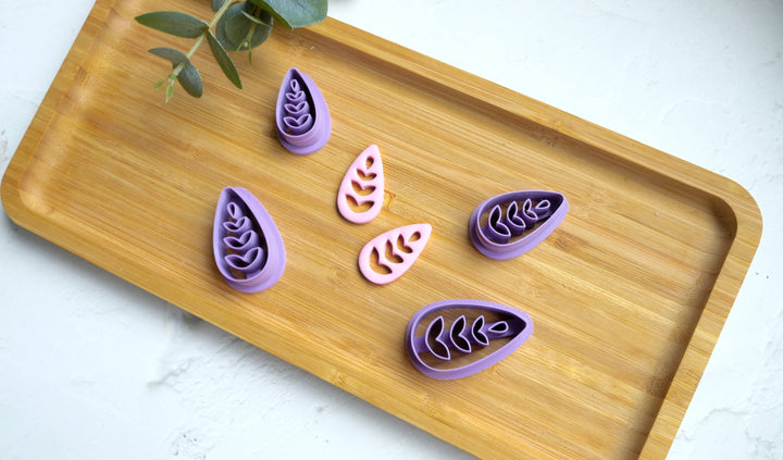 Petal Drop Clay Cutter, Embossed drop flower clay cutter, Teardrop flower clay Cutter, Flower drop cutter, Flower clay cutter, Clay tool