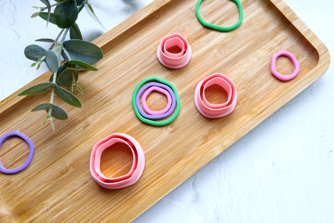 Thin Hoop Cutter Set of 3, Polymer Clay hoop Cutter set of 3, Polymer clay tool, Earring making tool, Clay stamp