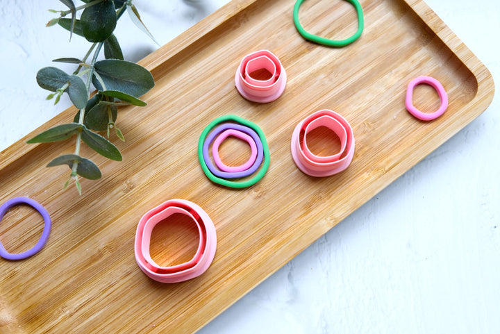 Thin Hoop Cutter Set of 3, Polymer Clay hoop Cutter set of 3, Polymer clay tool, Earring making tool, Clay stamp