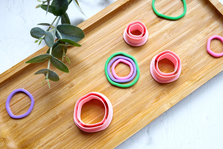 Thin Hoop Cutter Set of 3, Polymer Clay hoop Cutter set of 3, Polymer clay tool, Earring making tool, Clay stamp