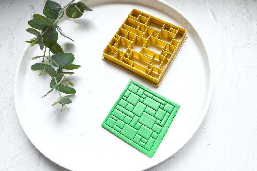 Brick Texture Polymer Clay Cutter: Earring Tile Making Tool