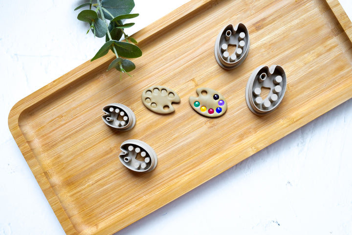 Paint Palette clay cutter, Artist clay cutter, Colour palette clay cutter, Scallop clay cutter, Artist Earring cutter