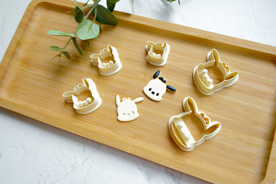 Dog Pochacco Polymer Clay Cutter, Dog polymer clay cutter, Dog earring, Earring clay cutter, Cartoon Character Clay cutter