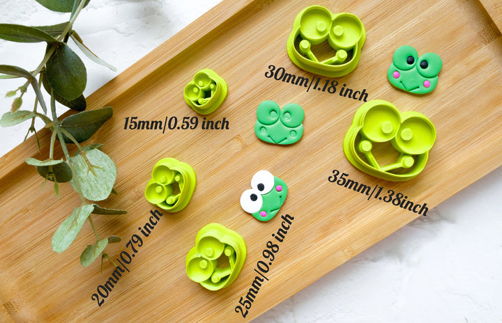 Frog Polymer Clay Cutter, Frog Polymer clay cutter, Frog earrings, Earring clay cutter, Frog Character Clay cutter