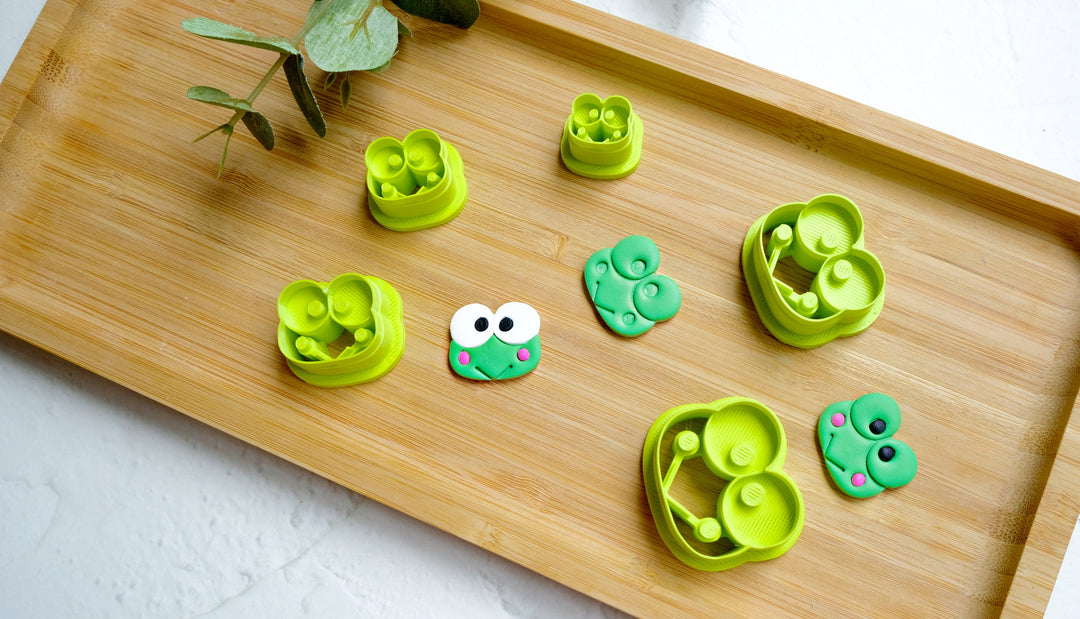 Frog Polymer Clay Cutter, Frog Polymer clay cutter, Frog earrings, Earring clay cutter, Frog Character Clay cutter