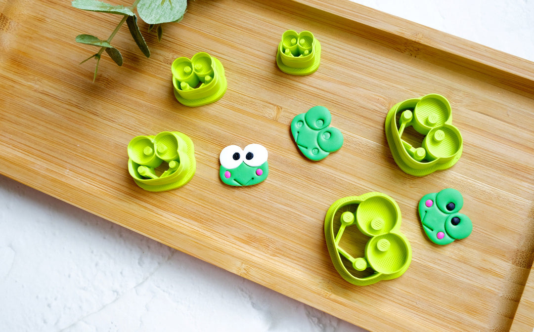 Frog Polymer Clay Cutter, Frog Polymer clay cutter, Frog earrings, Earring clay cutter, Frog Character Clay cutter