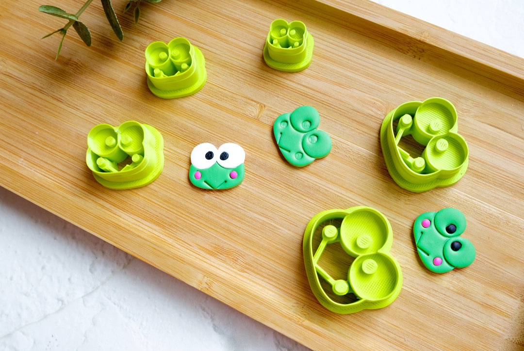 Frog Polymer Clay Cutter, Frog Polymer clay cutter, Frog earrings, Earring clay cutter, Frog Character Clay cutter