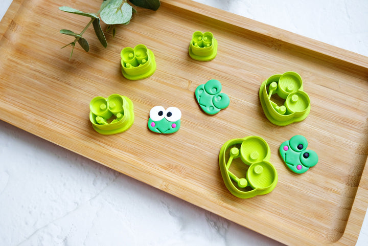 Frog Polymer Clay Cutter, Frog Polymer clay cutter, Frog earrings, Earring clay cutter, Frog Character Clay cutter