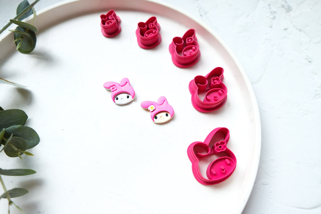 Bunny Rabbit Polymer Clay Cutter, Bunny Polymer clay cutter, Bunny earrings, Earring clay cutter, Cartoon Character Clay cutter